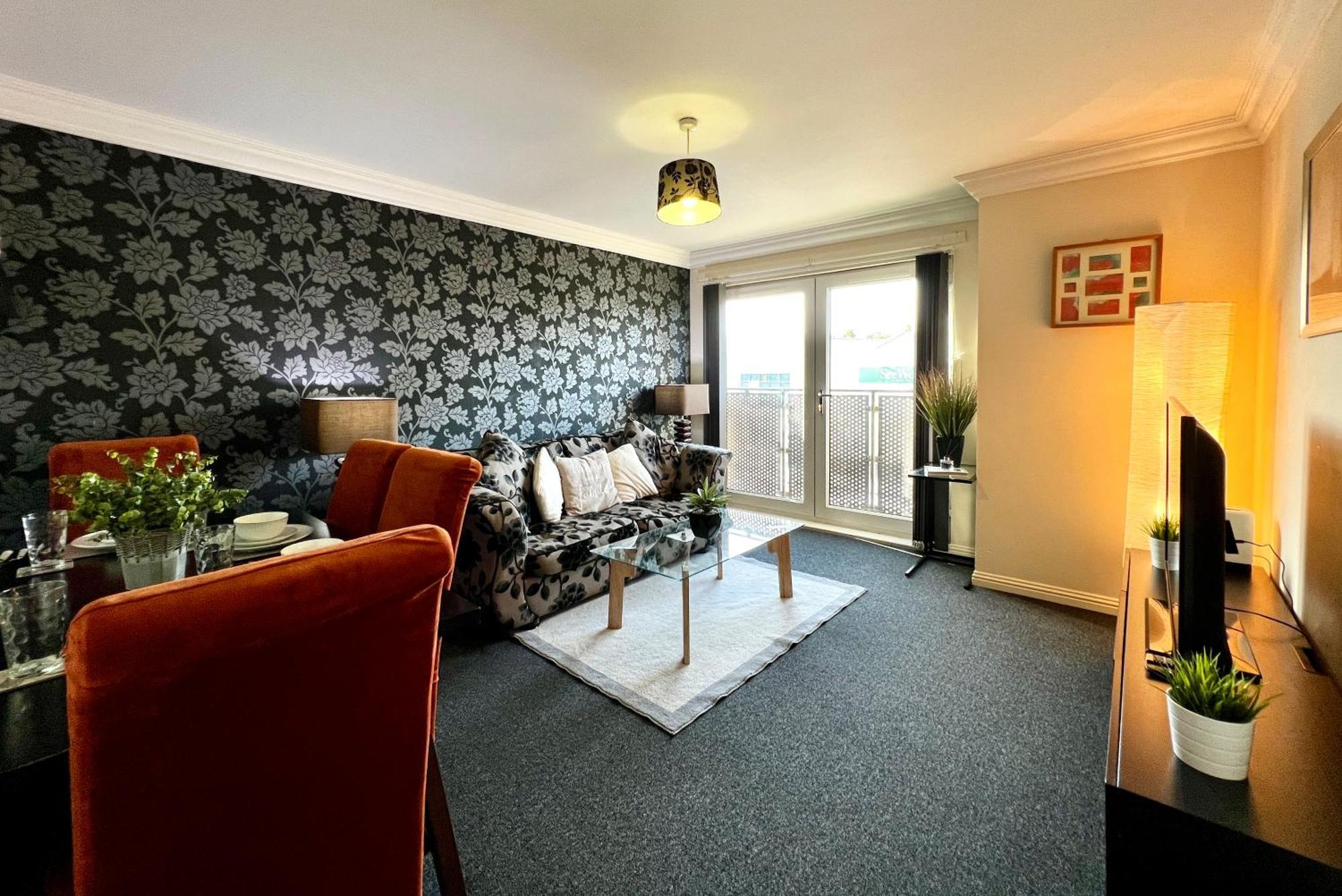 Апартаменты Stylish Modern Flat With Juliet Balcony & Parking Глазго Экстерьер фото